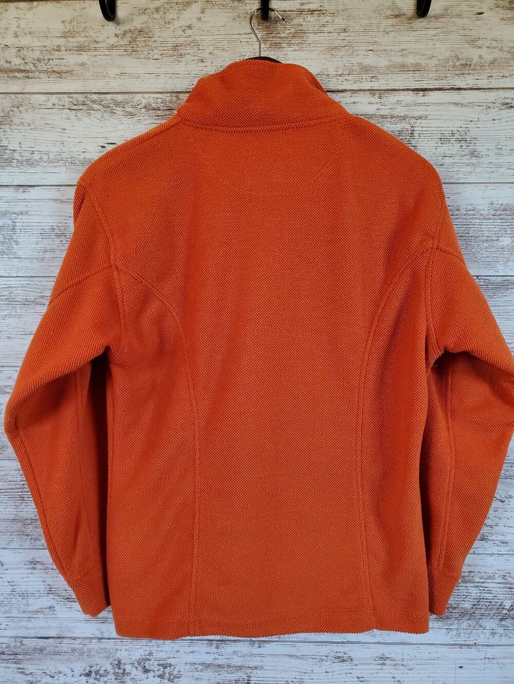 Antero Vintage 1/4 Zip Orange Fleece Pullover Jacket Sun Logo Activewear - Picture 4 of 11